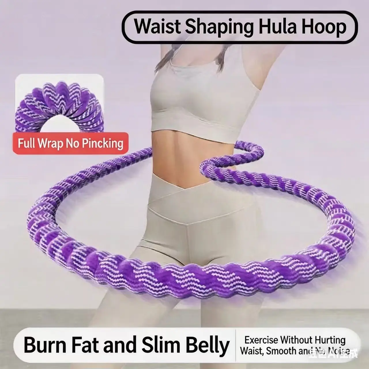 1pc Hula Hoop Fitness Soft Hula Hoop Not Hurt Body Weight Loss Thin Belly Slim Circle Waist Training Equipment Women Household product view