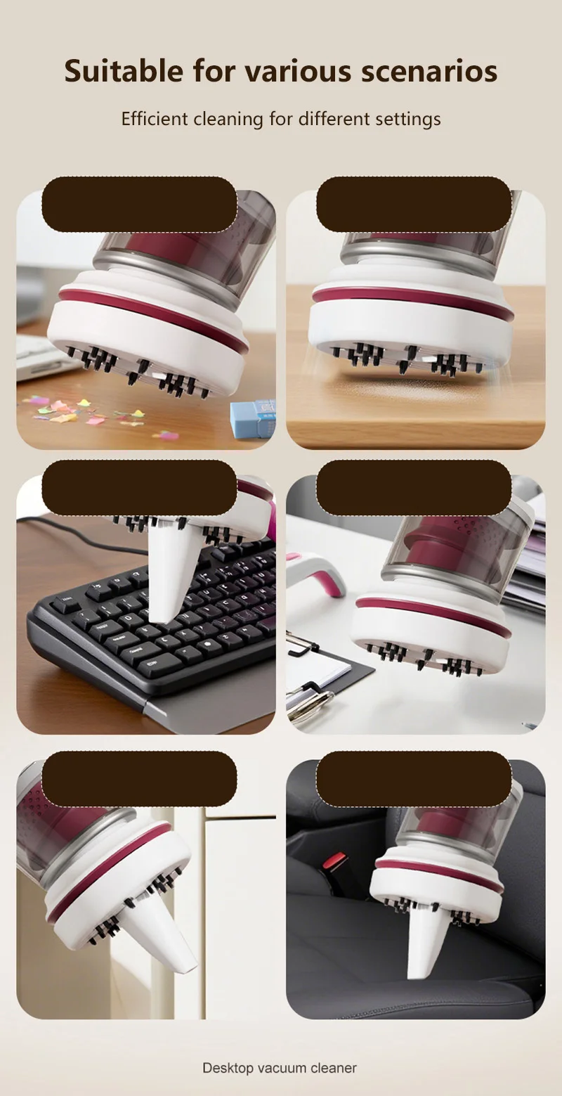 Mini Desktop Multifunctional Vacuum Cleaner Usb Charging Office Study Home Portable Cleaner detail