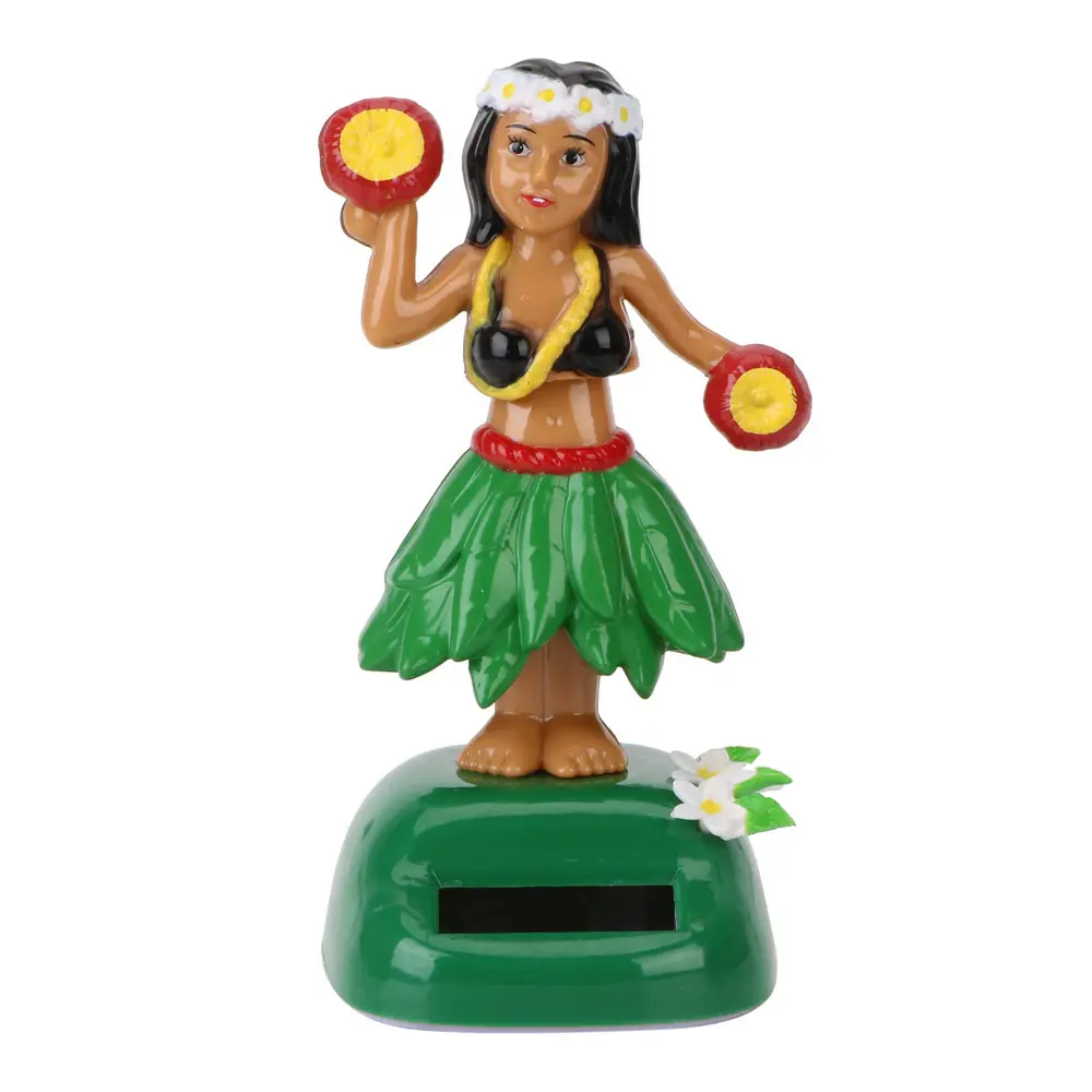 Hula Girl Interior Accessories Auto Interior Solar Car Ornaments Decompression Shaking Head Toy Car Decoration product view