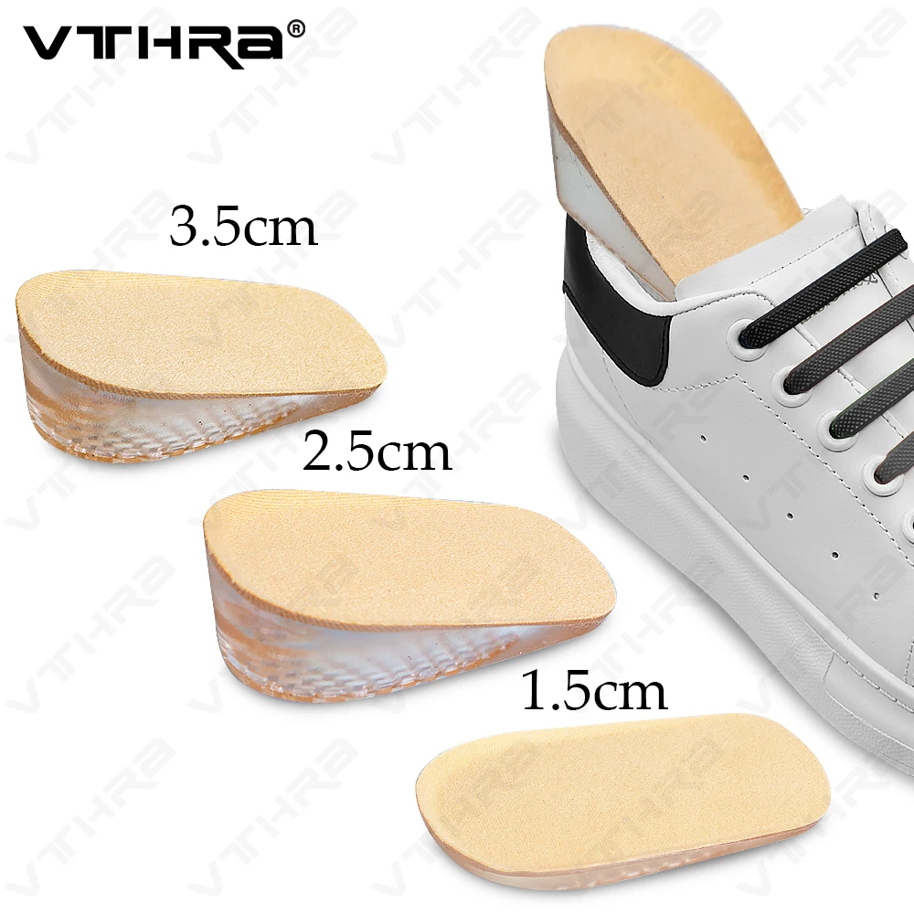 2PCS Silicone Invisible Height Increase Insoles for Men Women Shoes Insert Heightening Insoles for Shoes Heel Lift Gel Foot Pads detail