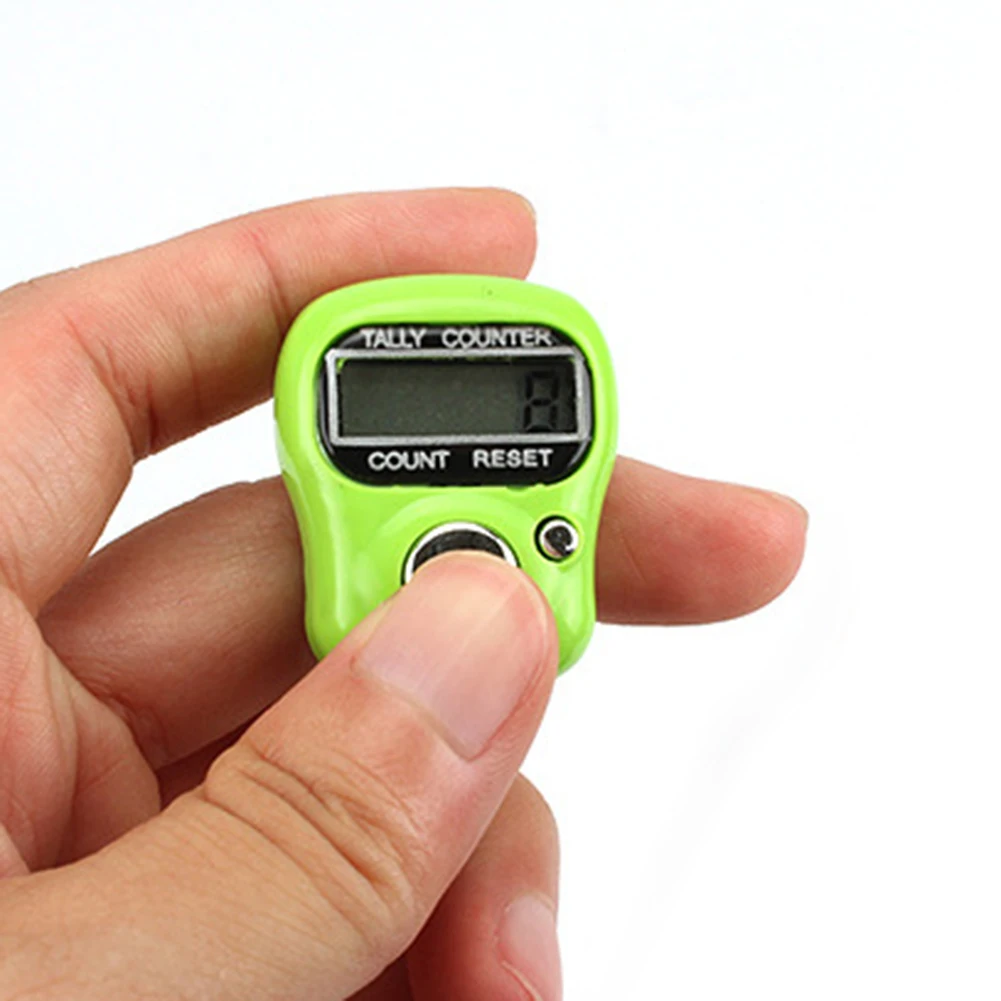20pcs Finger Counter Ring 5 Digital LED Electronic Handheld Tally Counter Clicker Counter with Islamic Tasbih Bead detail
