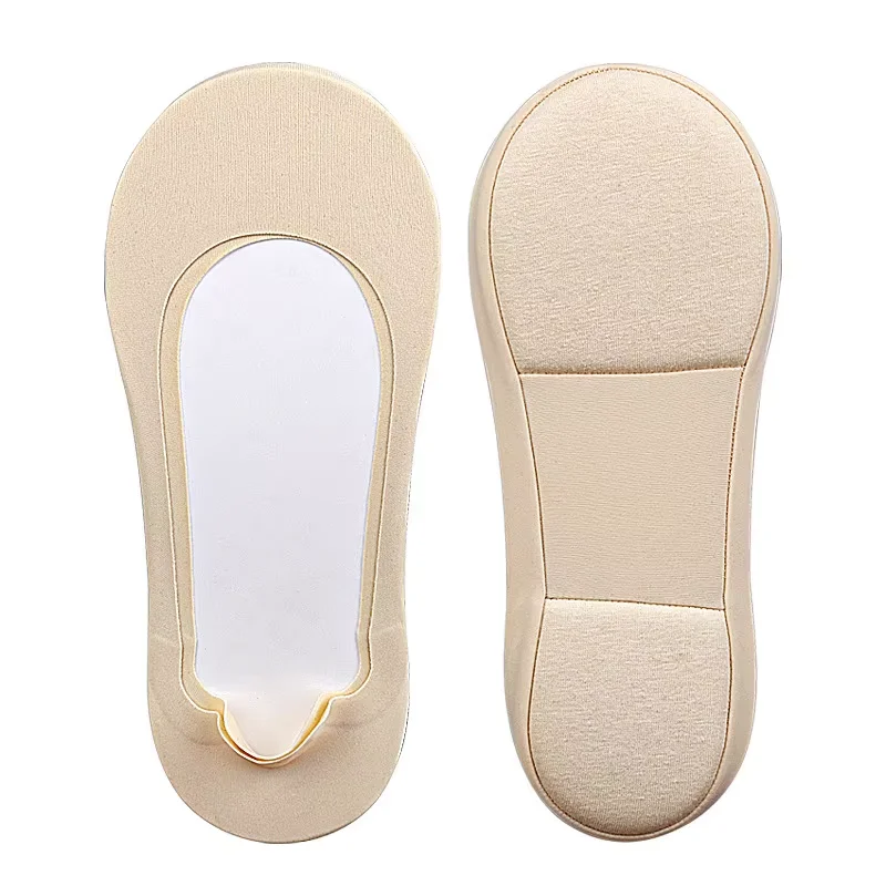 1 Pair Shock Absorbing Heel Sock Low Cut Non Slip Soft Sponge Boat Socks Invisible Anti Slip Breathable Indoor Socks product view