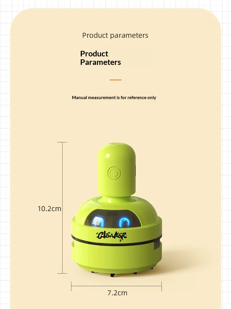 Desktop Cleaner Vacuum Cleaner Cartoon Mini Portable For Eraser Pencil Shavings Dust Cleaning For Keyboard Desk Table detail