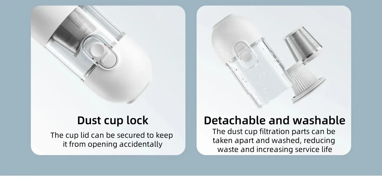 New Handheld Vacuum Cleaner Portable 13000Pa 2 Gear Cordless Multifunctional Nozzle Dual Filtering Home Car Dust Catcher detail