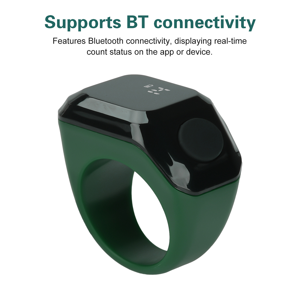 Smart APP Tally Counters Portable Digital Ring Counter Bluetooth Counting Muslims Zikr Ring Prayer Time Vibration Reminder detail
