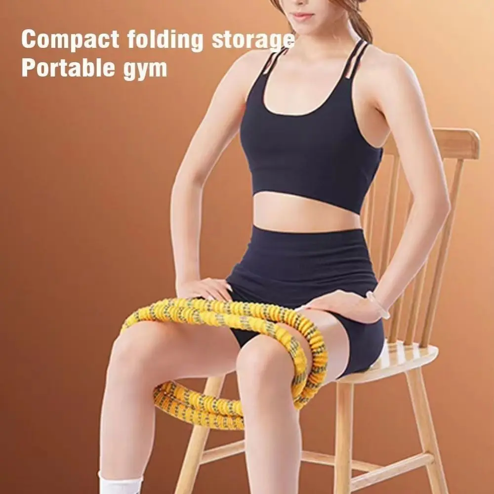 Portable Fat Burning Sports Hoop Durable Soft Spring Spring Tube Yoga Circle Adjustable Foldable Fitness Circle detail
