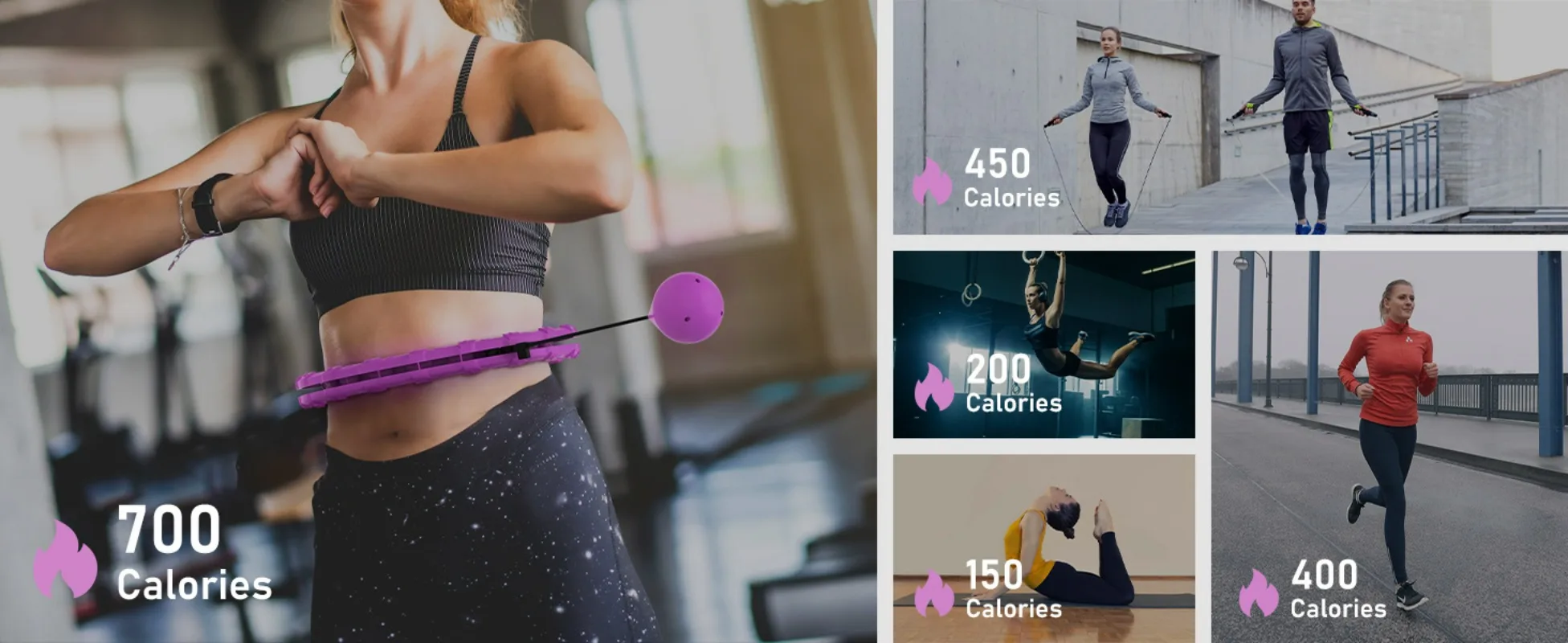 Womens Smart Weighted Hula HoopFitness Massage Detachable Adjustable AntiDrop Design Home Workout Slimming Exercise Tool detail