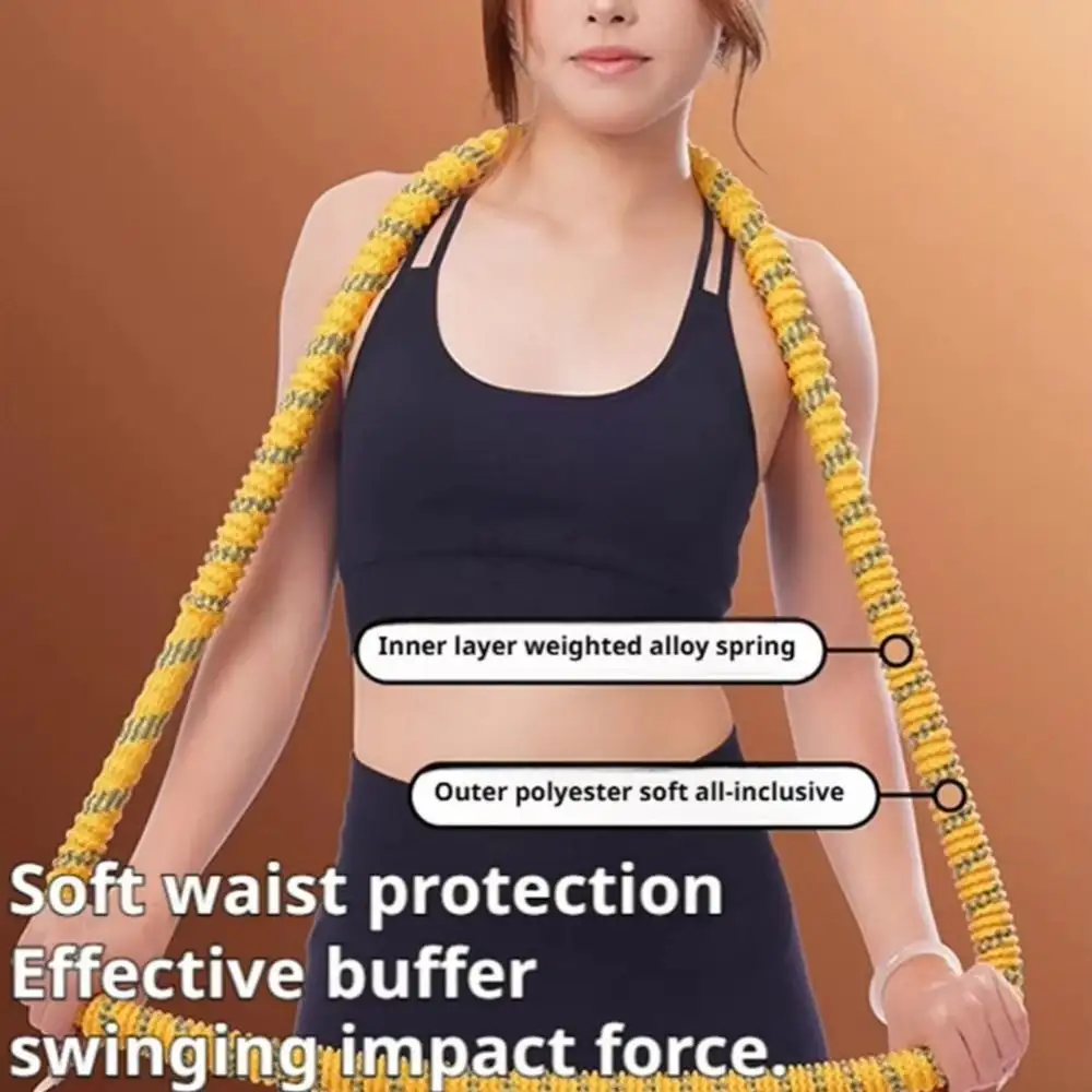 Portable Fat Burning Sports Hoop Durable Soft Spring Spring Tube Yoga Circle Adjustable Foldable Fitness Circle product view