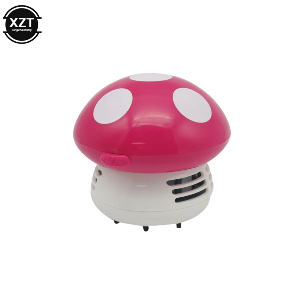 Mini Desktop Vacuum Cleaner 6 Colors Cute Small Mushroom Corner Desk Table Dust Vacuum Cleaner For Car Home Computer New Sweeper detail
