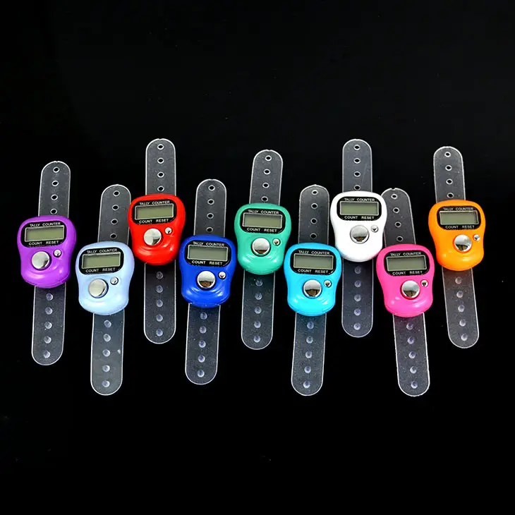 1Pcs Mini Digital Hand Ring Tally Counter LCD Screen Display Electronic Finger Counter W2F product view