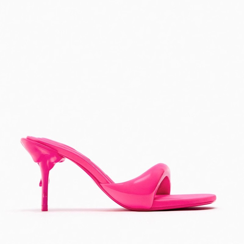 New Design Vintage Rhinestone Sandals for Women in the Summer Featuring a Fish Mouth and Color Blocked High Heels detail