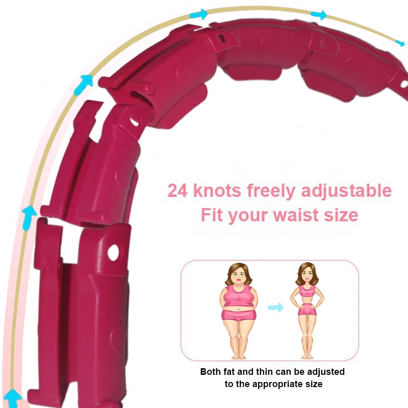32202428 Adjustable Sport Hoops Thin Waist Exercise Detachable Massage Hoops Fitness Equipment Gym Home Training Weight Loss detail