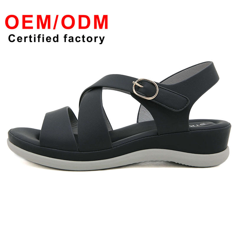 New Wholesale Women's Fashionable and Generous Large Size Thick-soled Beach Sandals Breathable Vintage Fashion Shoes Women