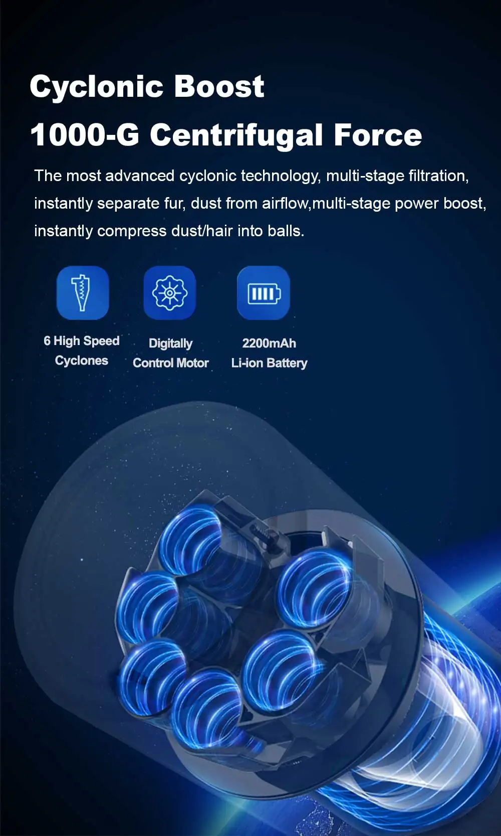 Wireless Handheld Vacuum Cleaner VC20527000PA SuctionSmart Dust SensorTouch ScreenPortable Stick Cordless Vacuum for Home detail