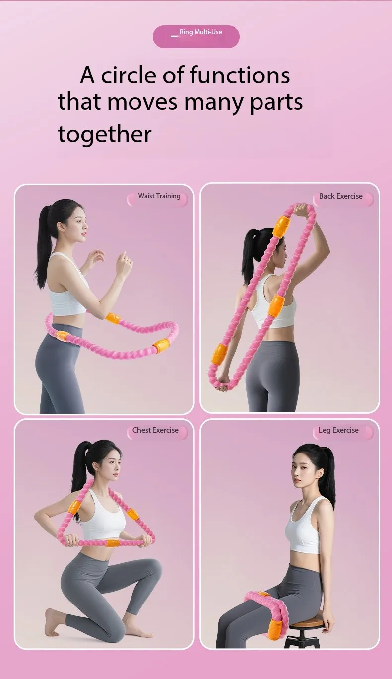 Silent Soft Spring Hula Hoop Foldable Portable Body Shaping Fitness Ring Comfort Massage Sports Equipment for Adults detail