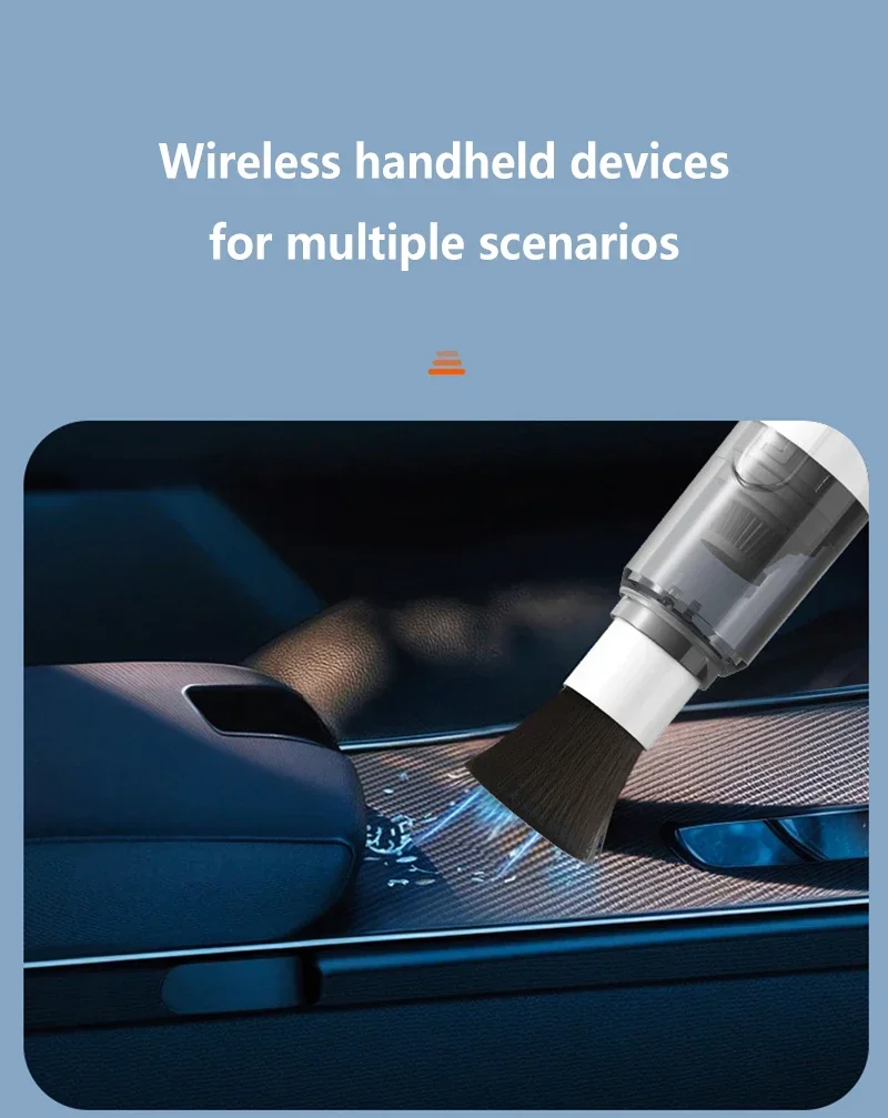 Portable Mini Handheld Vacuum Cleaner 3in1 SuctionBlowWater Absorption Strong Suction for Car Coffee Powder Desktop Cleaning detail
