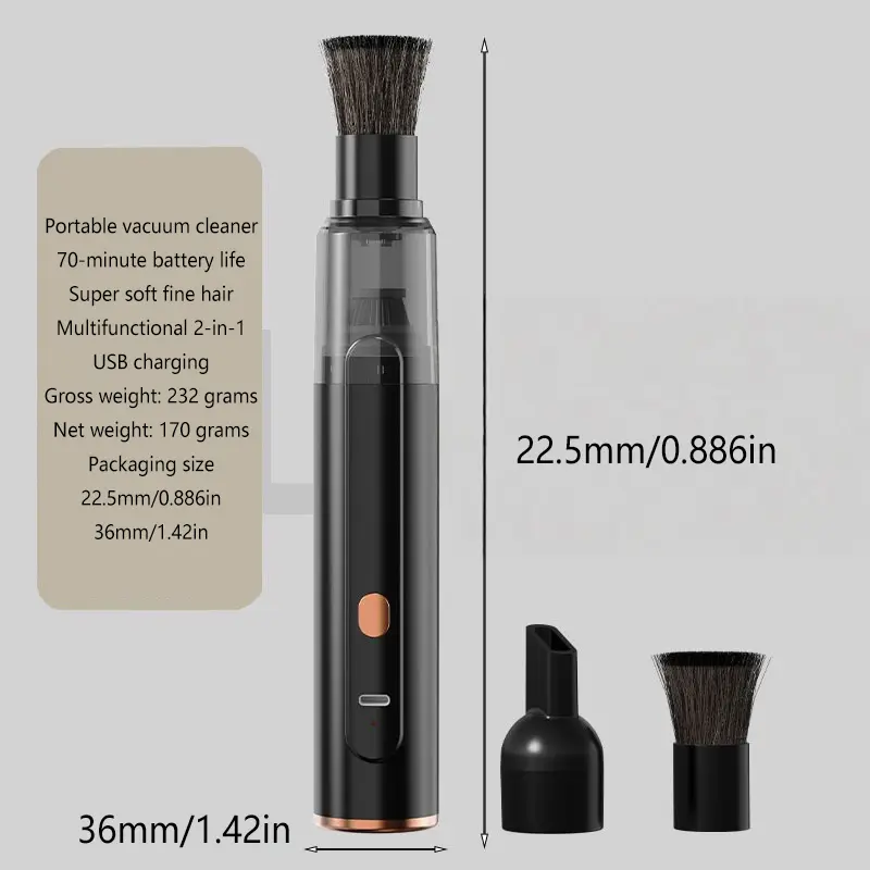 Mini Handheld Vacuum Cleaner 3in1 SuctionBlowWater Absorption Strong Suction Portable for Car Coffee Powder Desktop Cleaning product view