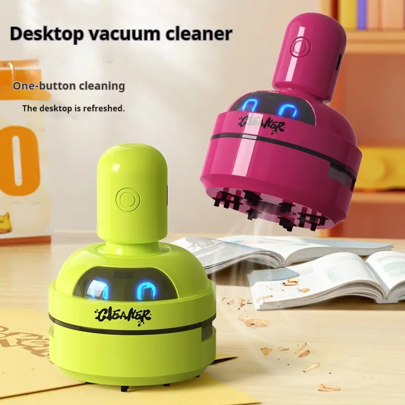 Desktop Cleaner Vacuum Cleaner Cartoon Mini Portable For Eraser Pencil Shavings Dust Cleaning For Keyboard Desk Table product view