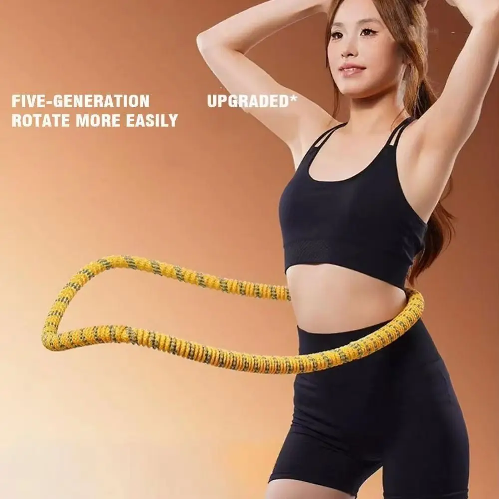 Portable Fat Burning Sports Hoop Durable Soft Spring Spring Tube Yoga Circle Adjustable Foldable Fitness Circle detail