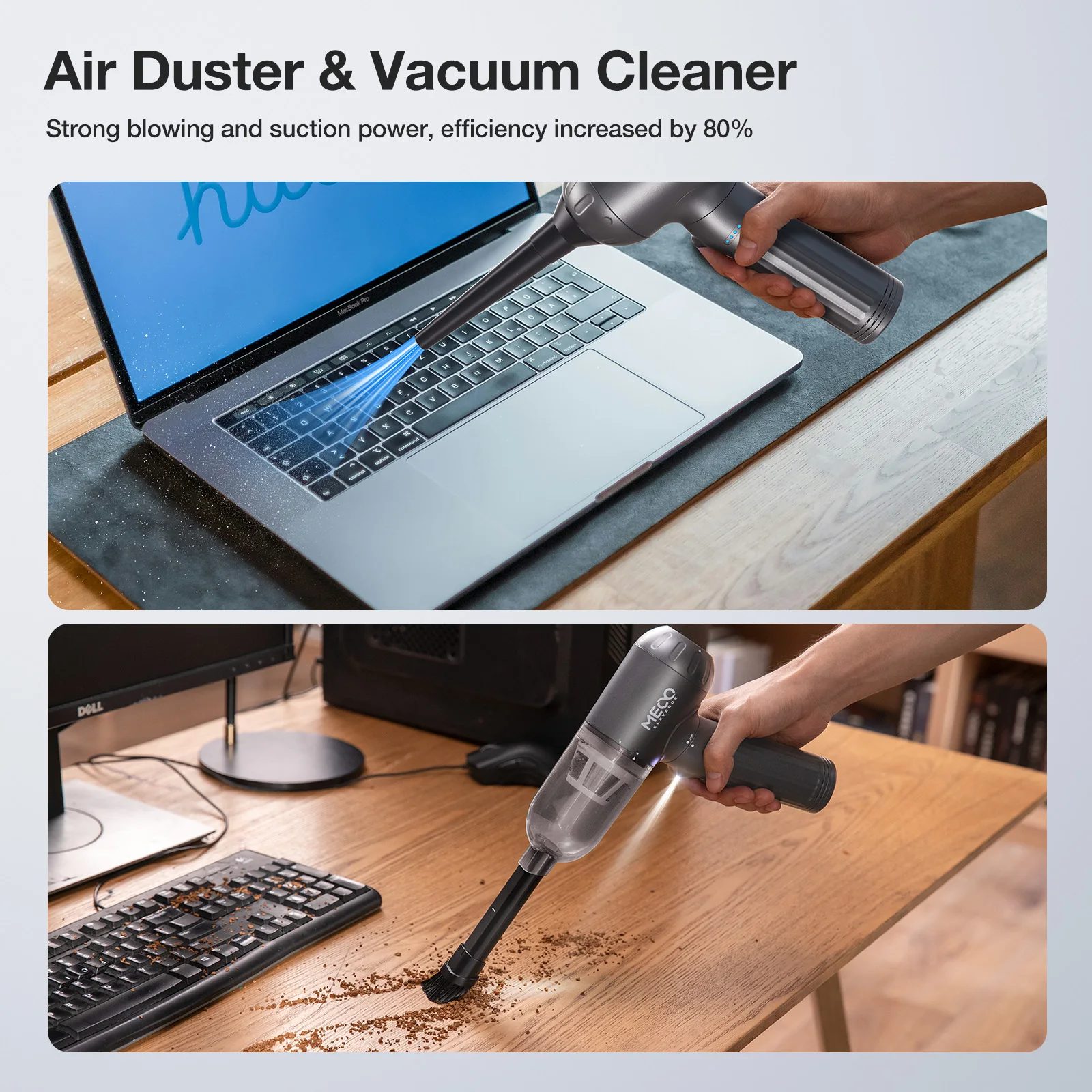 MEVC2 4 in 1 Electric Compressed Air Duster Vacuum Cleaner Function Powerful 3Gear Keyboard Cleaner for Computer Car Home detail