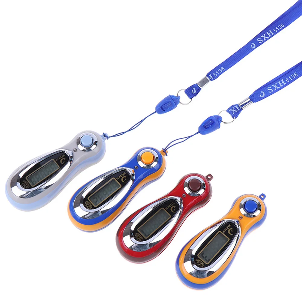 LCD Display Electronic Digital Tally Counter MP3 Manual Counter with Lanyard Electronic Finger Counter with Battery Random Color detail