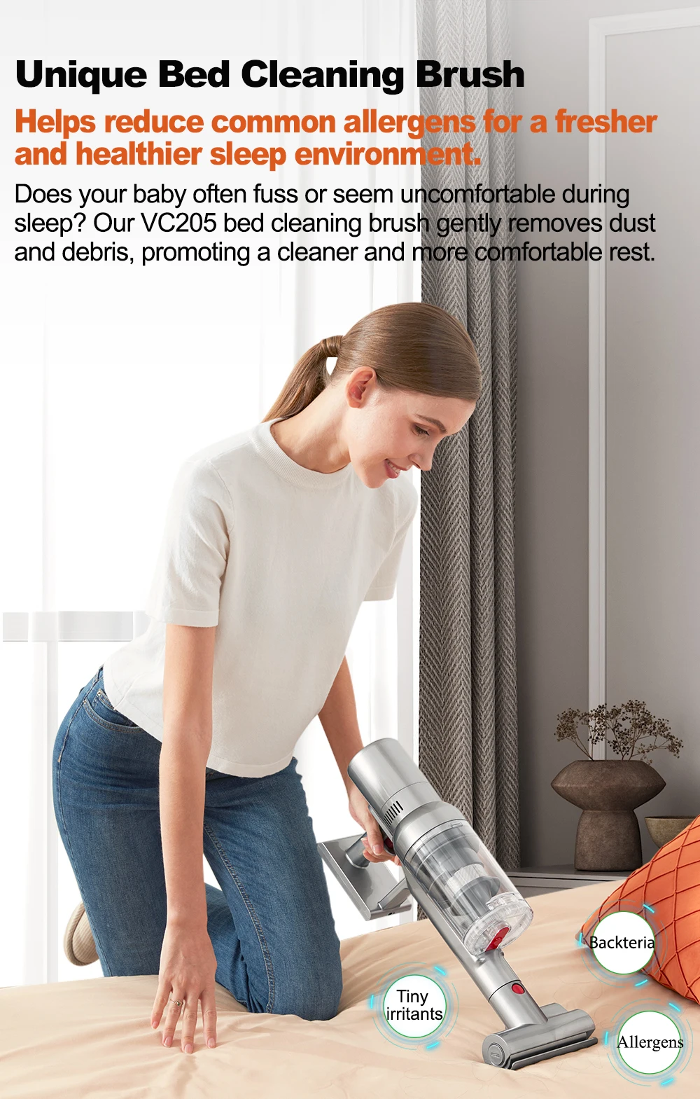 Wireless Handheld Vacuum Cleaner VC20527000PA SuctionSmart Dust SensorTouch ScreenPortable Stick Cordless Vacuum for Home detail