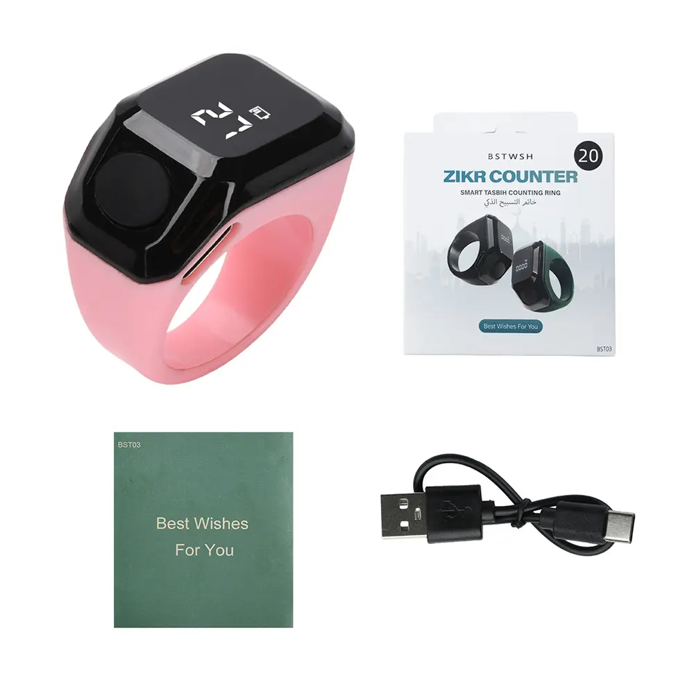 Smart APP Tally Counters Portable Digital Ring Counter Bluetooth Counting Muslims Zikr Ring Prayer Time Vibration Reminder product view