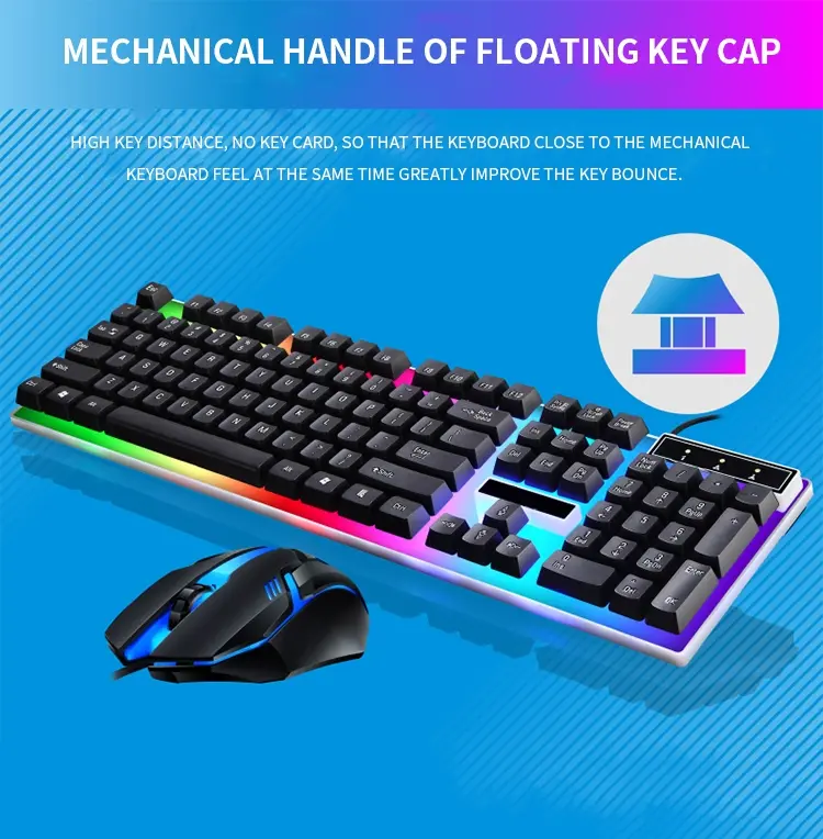RGB Gaming Keyboard Gamer Keyboard And Mouse Kit Wired Mechanical Keyboard Gaming Keyboard And Mouse Combo For PC Gamers product view