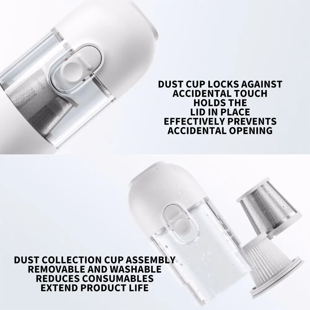 New Handheld Vacuum Cleaner Portable 13000Pa 2 Gear Cordless Multifunctional Nozzle Dual Filtering Home Car Dust Catcher product view