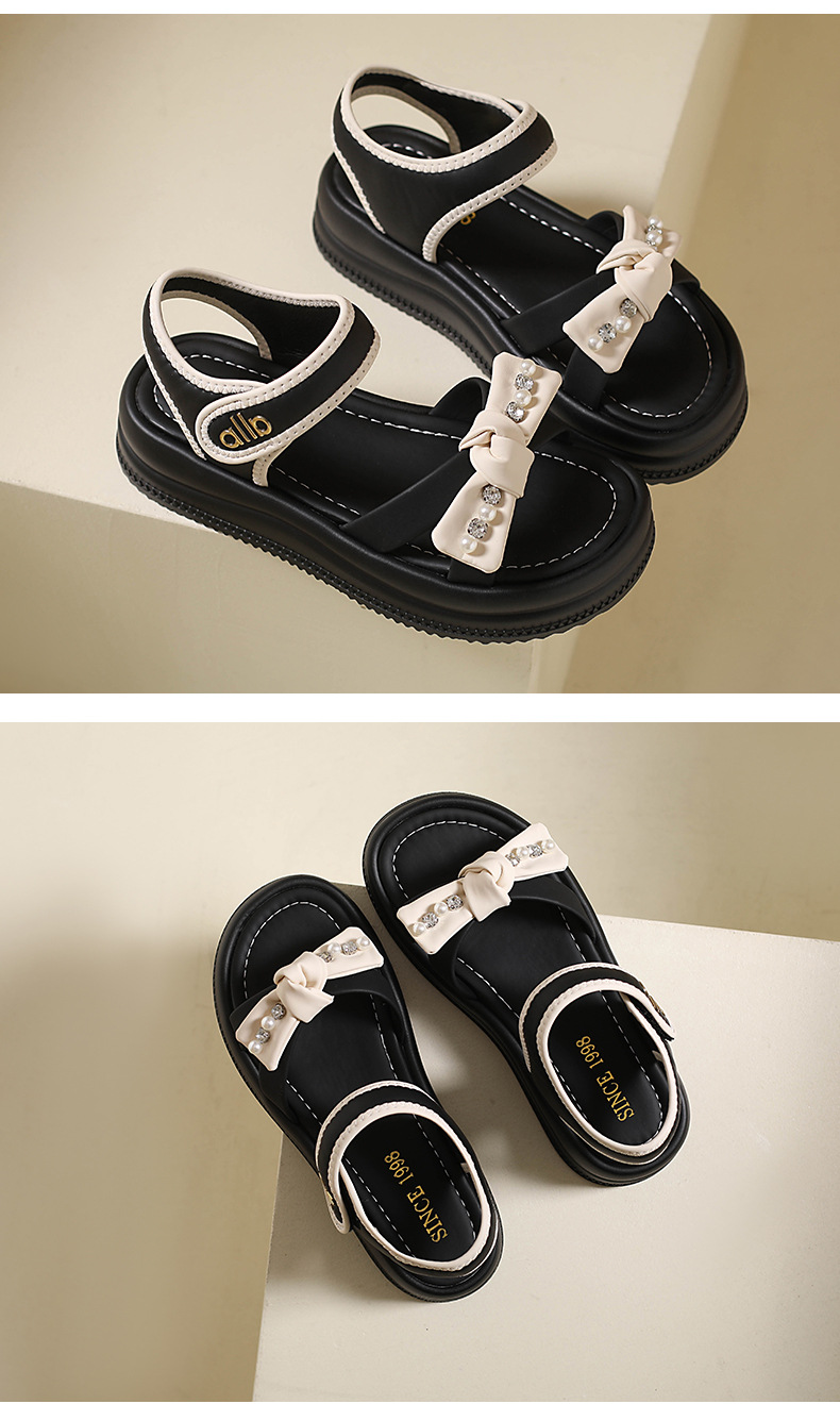 Soft Cushioned Platform Toe Casual Roman Sandals Women Summer Outdoor New Style Featuring Velcro Straps detail