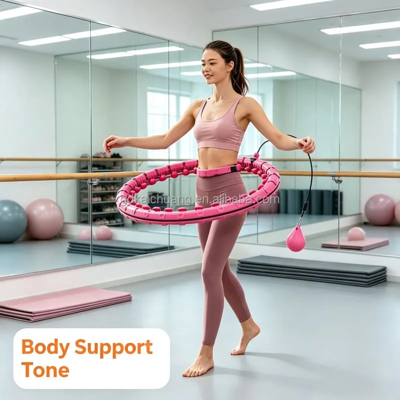Simple DIY Install Weighted Smart Fitness Hula Hoop Waist Trainer Fat Loss for Adult Men Women Students Kids Tool Free Assembly detail