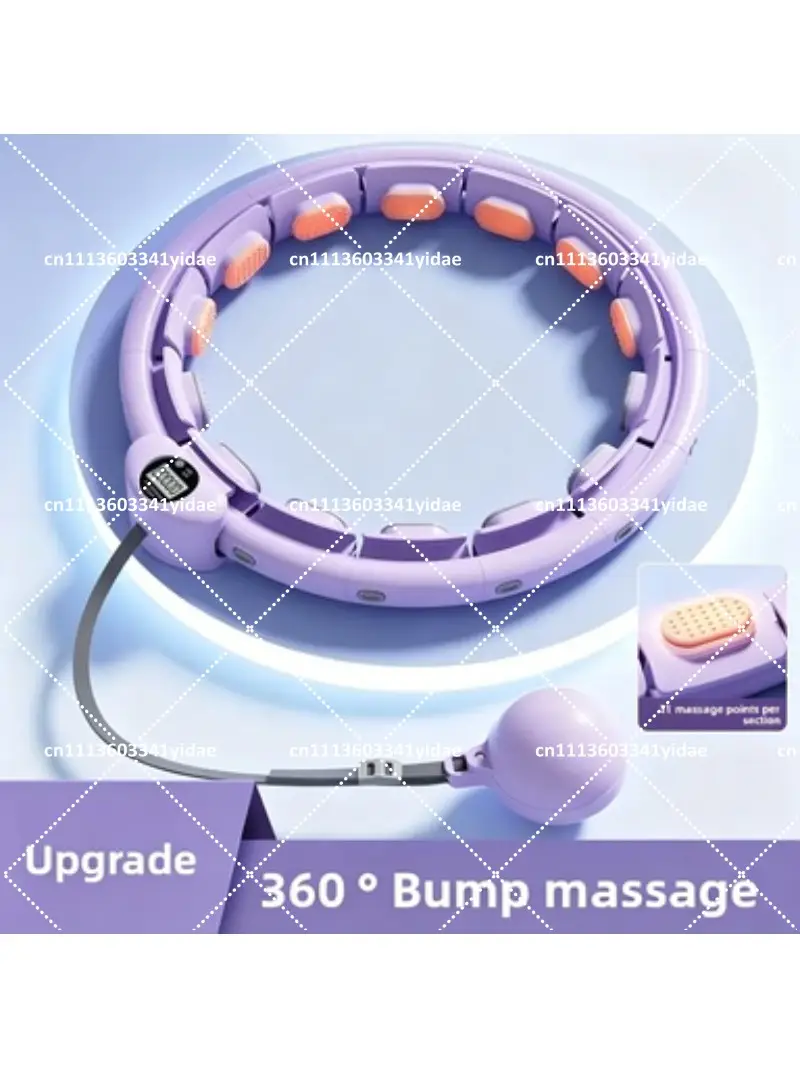 Smart Weighted Hula Hoop with Counter Massage AutoLock NonDrop Fitness Hoop for Core Workout at Home product view