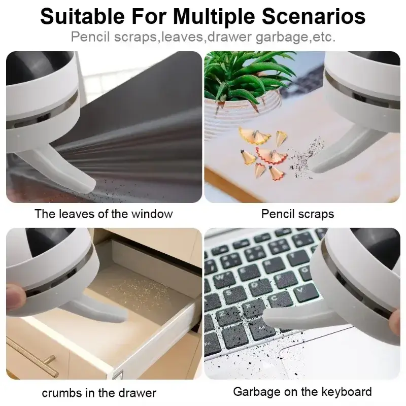 Mini Vacuum Cleaner Portable Desk Table Dust Vacuum USB Handheld Table Sweeper Hair Pencil Crumbs Cleaning Tool Vacuum Cleaner product view