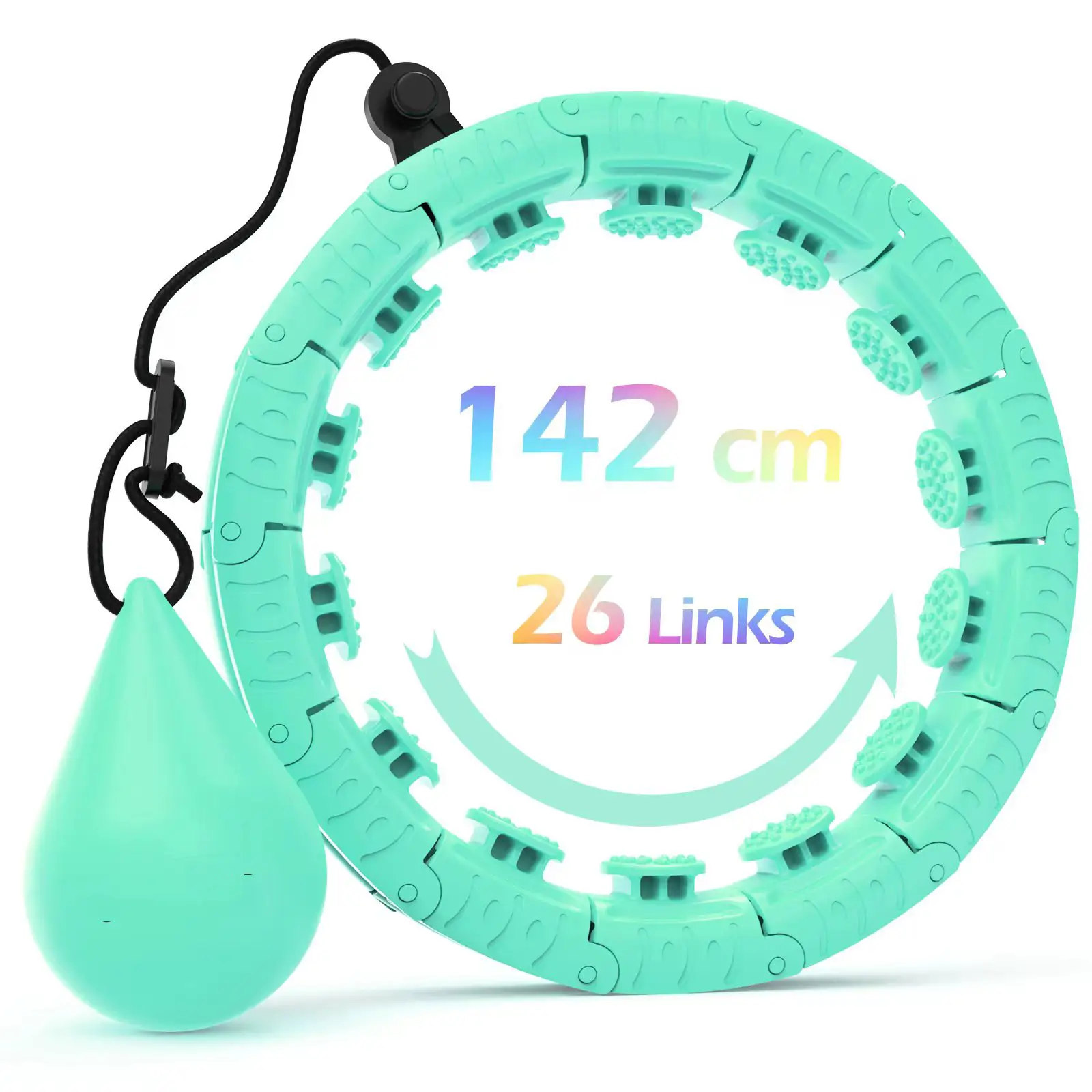 Womens Smart Weighted Hula HoopFitness Massage Detachable Adjustable AntiDrop Design Home Workout Slimming Exercise Tool product view
