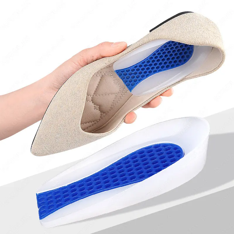 2PCS Heel Pain Relief Cushion Pad with Pu Gel Heel Cup for AntiSpurs ShockAbsorbing Insole for Sports Shoes product view
