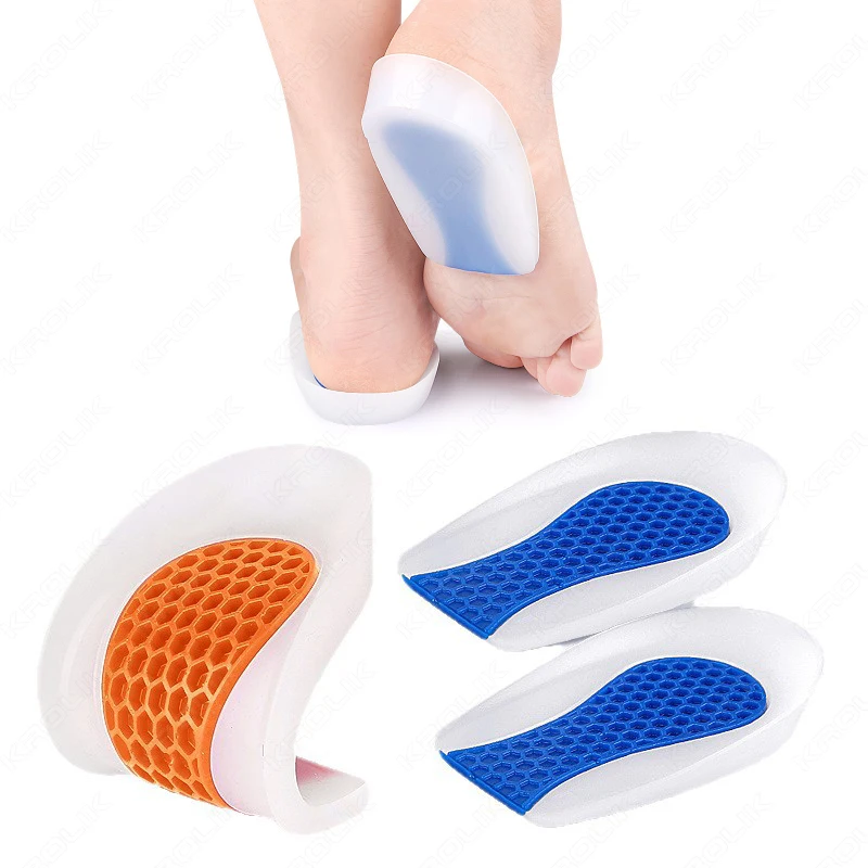 2PCS Heel Pain Relief Cushion Pad with Pu Gel Heel Cup for AntiSpurs ShockAbsorbing Insole for Sports Shoes detail