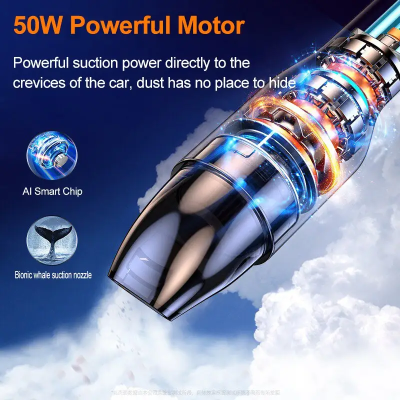 New Design Car Vacuum Cleaner 10000PA Strong Suction Wireless Portable Vacuum Cleaner For Car Home Desktop Keyboard Cleaning product view