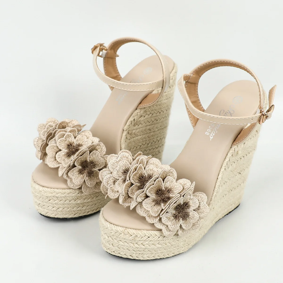 Wemen Sexy Wedge Sandals with Flower Sexy 14cm Fashion Simple Slope Heel Waterproof Platform Car Sandals LFD10368A67 detail
