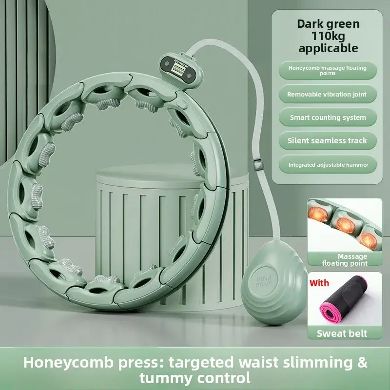 Smart Weighted Hula Hoop with Counter Massage AutoLock NonDrop Fitness Hoop for Core Workout at Home product view