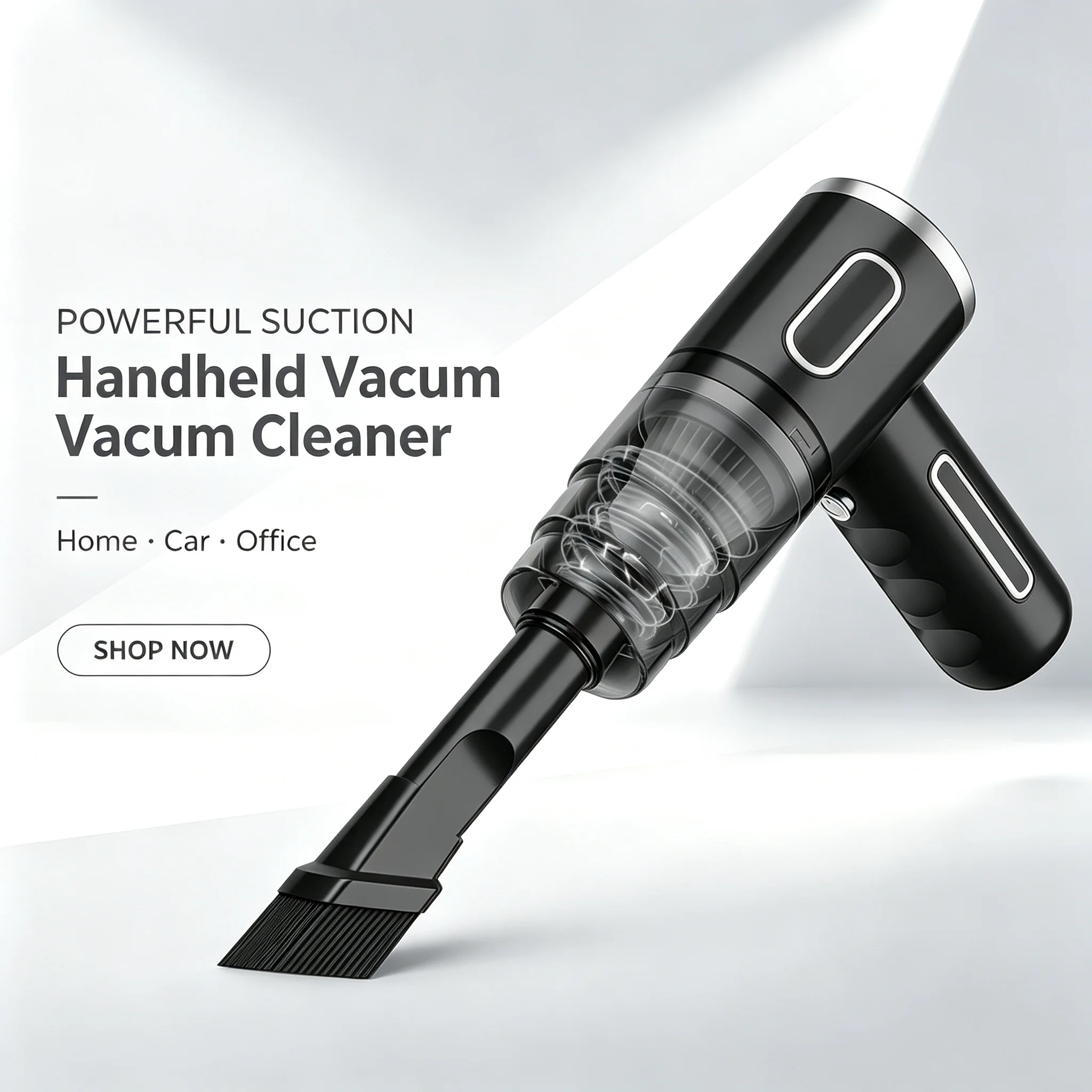 Wireless Handheld Car Vacuum Cleaner Ergonomic Handheld Design Mini Cordless Vacuum 3500Pa Strong Suction Car Home Dual Purpose Vacuum with LED Light Rechargeable Compact Vacuum for Car Sofa Keyboard Pet Hair Corner Dust Deep Cleaning detail