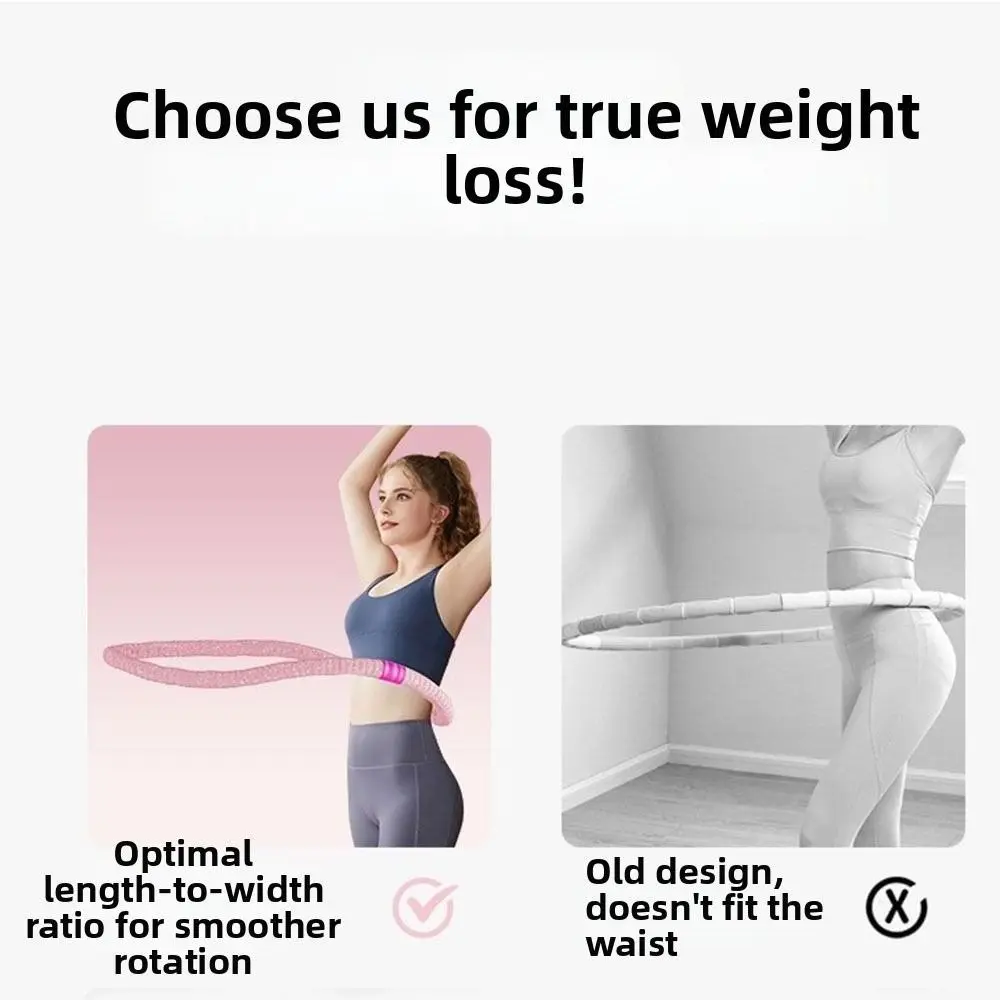 Soft Spring Fitness Circle Internal Spring Low Noise Weighted Fitness Hoop Foldable Thin Belly Abdominal Exercise Ring detail