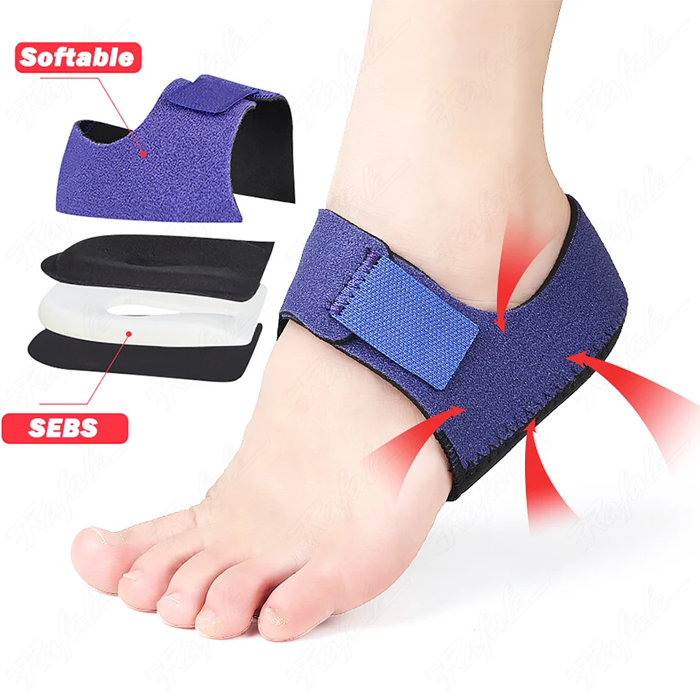 Plantar Fasciitis Silicone Heel Protector for Spurs Shock Absorption Shoes Pads U Cup Halfyard Socks Sleeve Pain Relief Insoles detail
