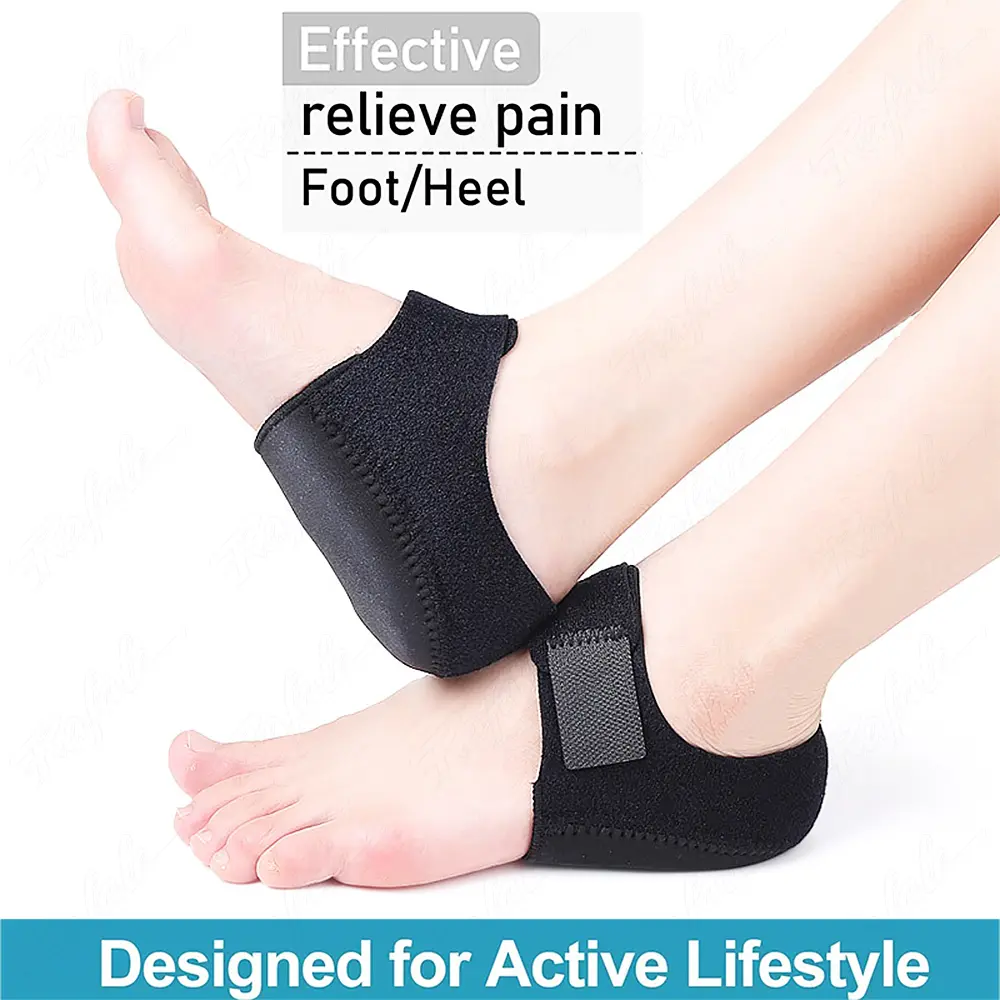 Plantar Fasciitis Silicone Heel Protector for Spurs Shock Absorption Shoes Pads U Cup Halfyard Socks Sleeve Pain Relief Insoles product view