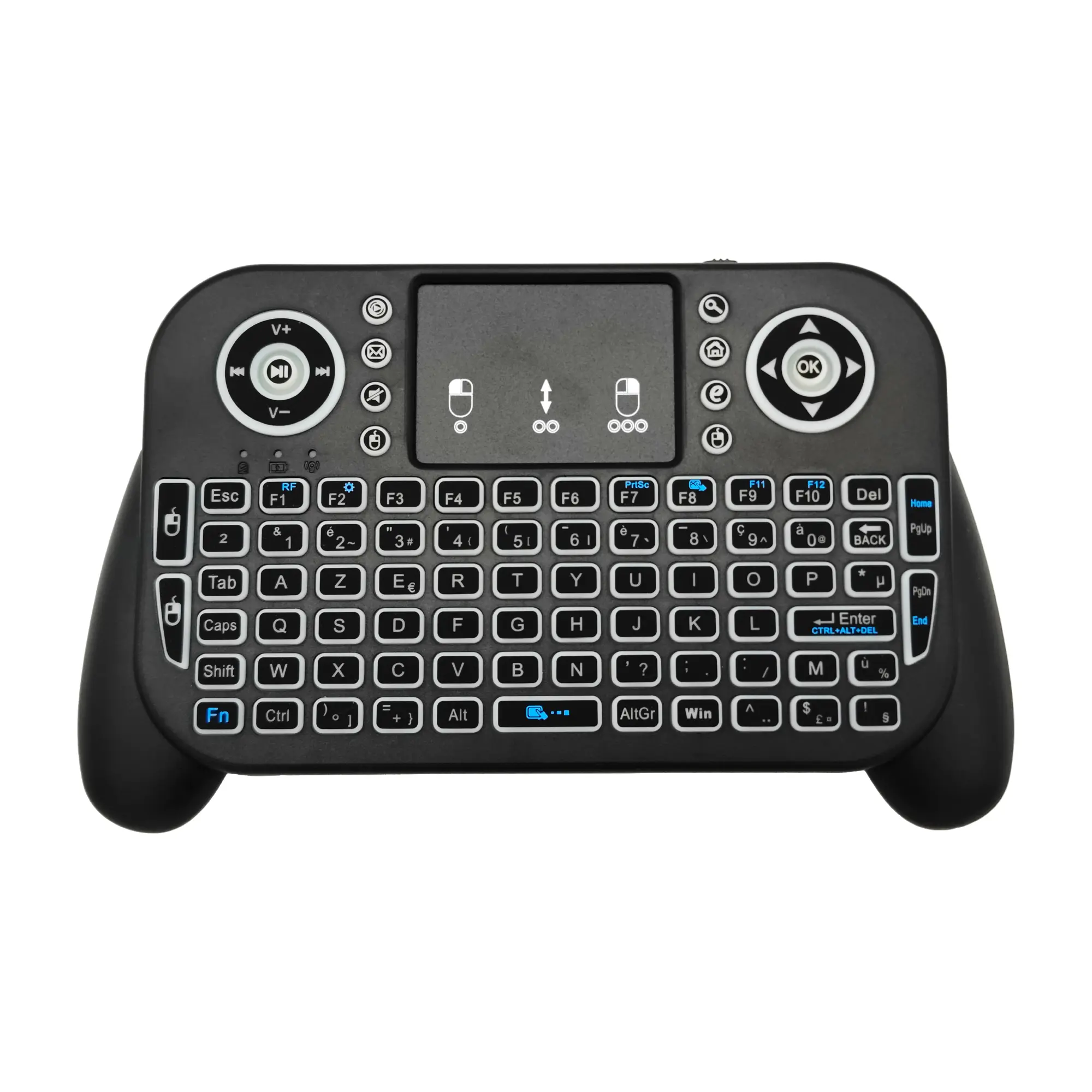 V8 24G Bluetooth Mini Keyboard 7Color Backlit Air Mouse Touchpad for Android TV Box product view