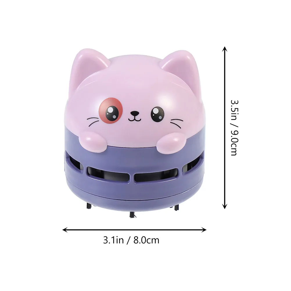 Mini Desktop Vacuum Cleaner Portable Cartoon Design Fast Cleaning Dust Eraser Residue Keyboard Table Cleaner Office Home Car Use detail