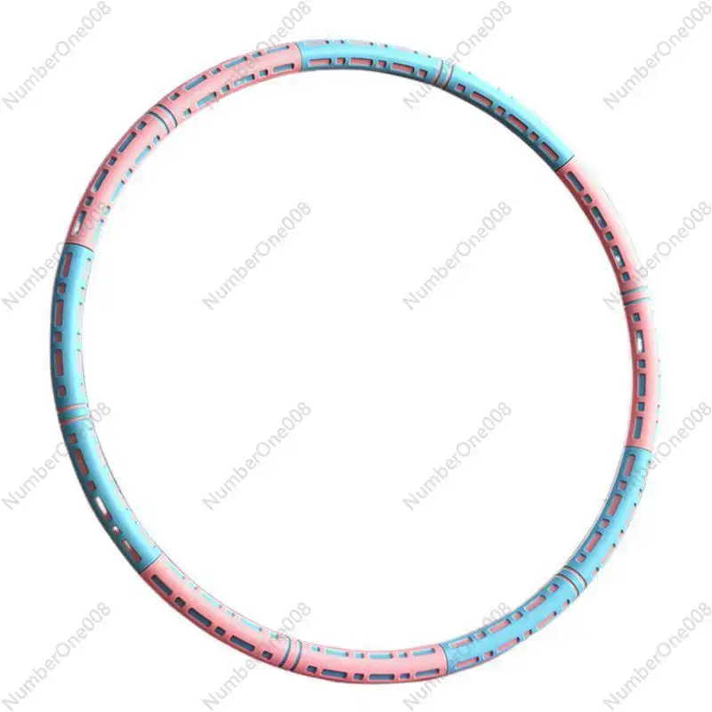 Stainless Steel Weighted Hula Hoop 6Section Detachable Fitness Hoop for Adults Abdominal Waist Trimmer for Home Workout product view