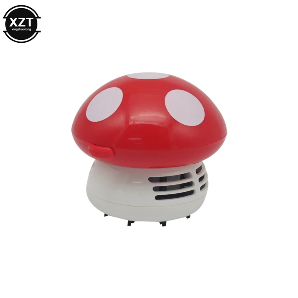 Mini Desktop Vacuum Cleaner 6 Colors Cute Small Mushroom Corner Desk Table Dust Vacuum Cleaner For Car Home Computer New Sweeper detail