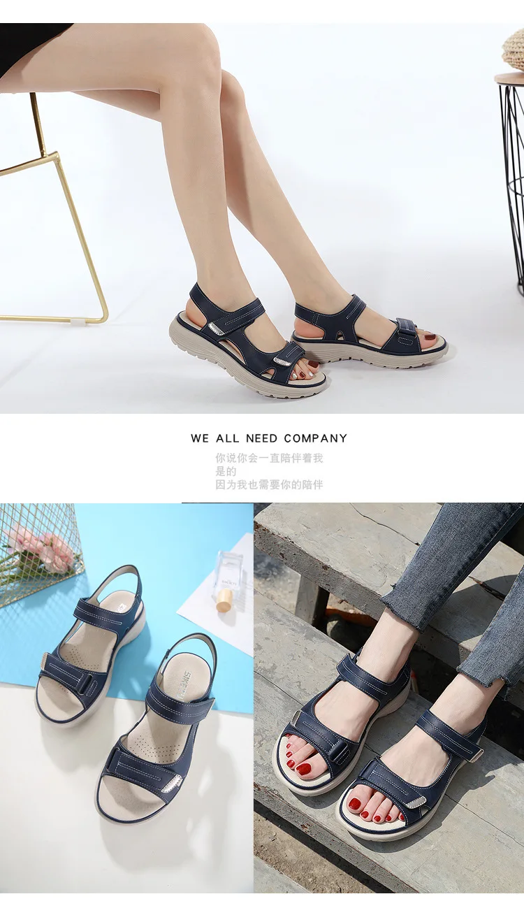 Summer New Genuine Leather Dance Womens Sports Style Slope Heel Lightweight Large Slippers Women Sandals for Men detail
