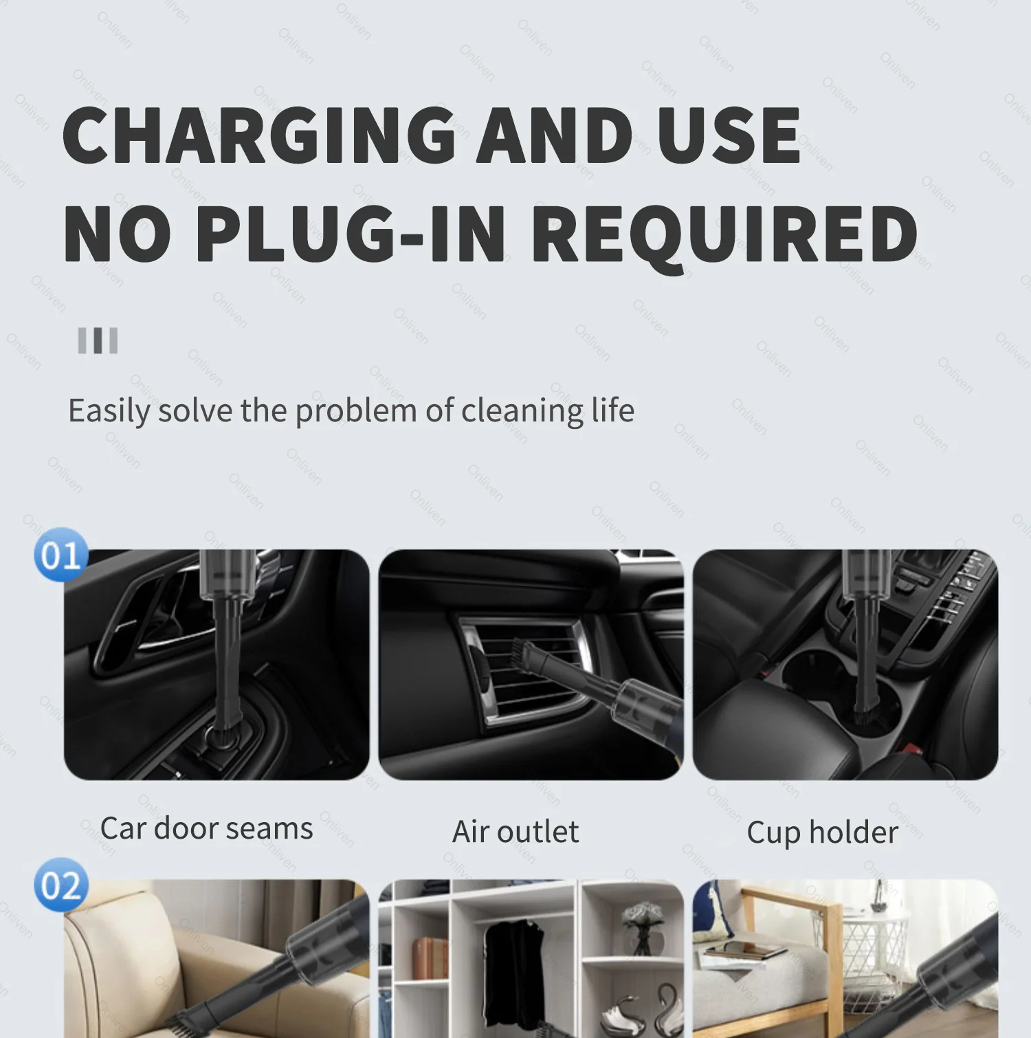 New Mini Vacuum Cleaner 780000PA Powerful Cordless Vacuum Cleaner Mini Blower Handheld Portable Car Vacumm Cleaner detail