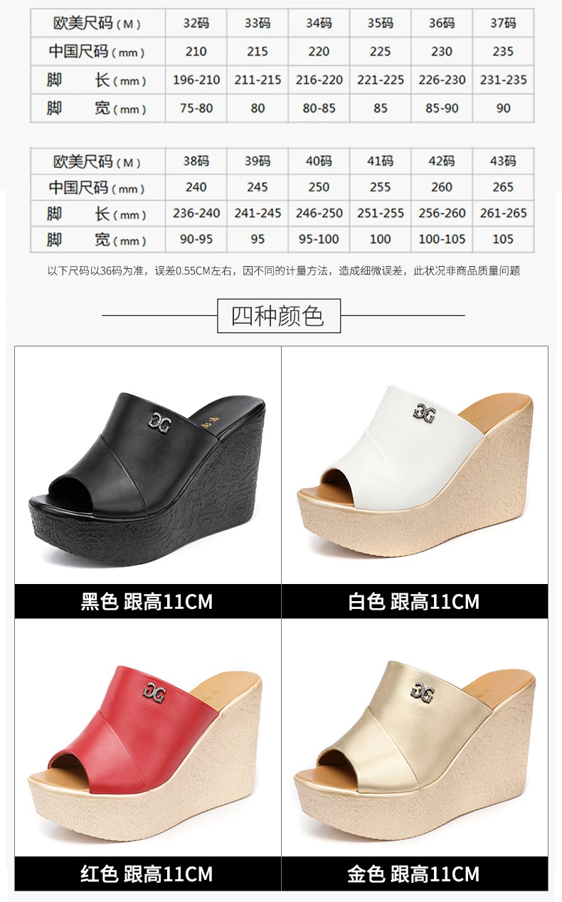 Designer Summer Ladies Slippers New Fashion Thick Sole Wedge Womens Sandals High Heel Sandal Open Toe Fish Mouth Shoes detail